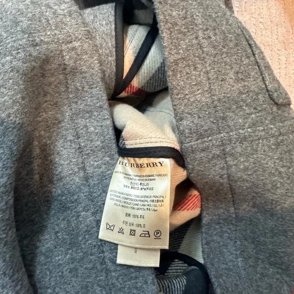 BURBERRY Blackwell Wool Toggle Duffle Coat US10 Peacoat Plaid Nova Check - Picture 10 of 11